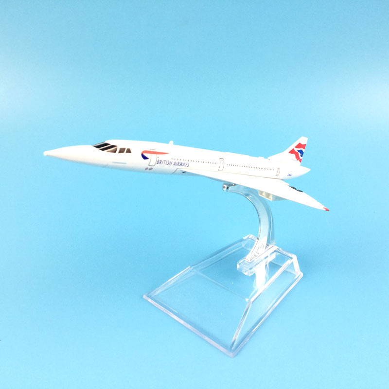 

1:400 Aircraft Diecast Model Metal Airplanes 16cm Airplane British Airways Concord Plane Toy Gift Free Shipping