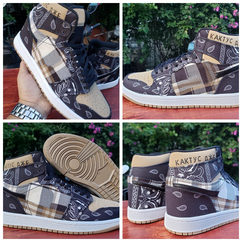 

New 1 Travis 2020 Mens Basketball Shoes Jumpman 1s Scotts Trainers Cactus Jack Sports Sneakers des Chaussures Zapatos, #1