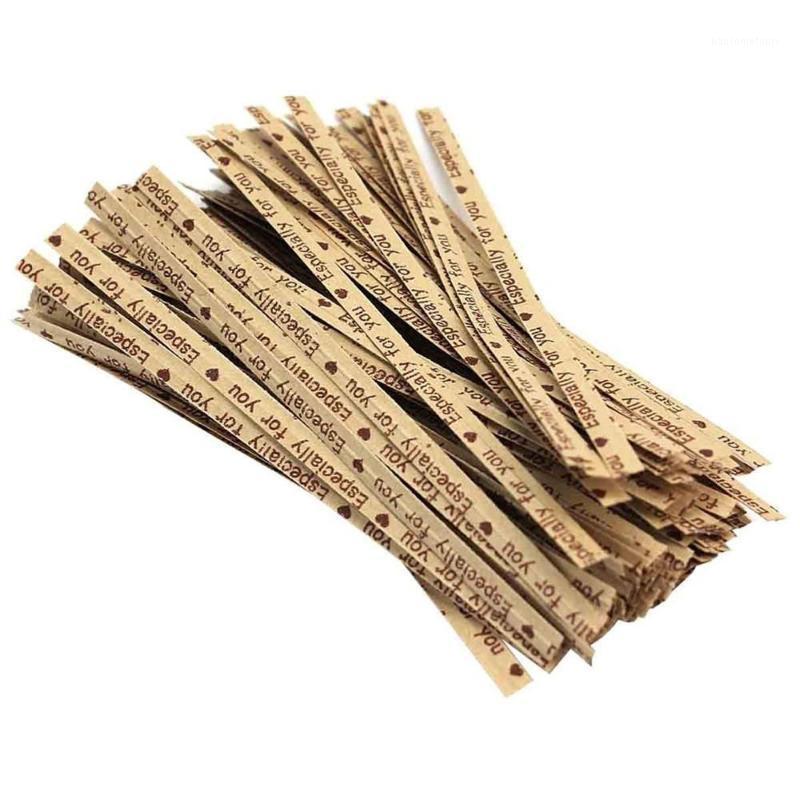 

200 Pc Gift Packing Tie Wedding Bakery Cookie Candy Bag Wrapping Ties Especially Twist Party Letters Pattern Ties1