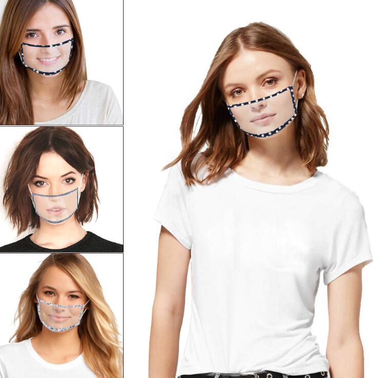 

Kid Reused Cotton Face Mask EPACK Full Window Visible Mouth Washable Dustproof Adult Children Adjustable Protection Women Man