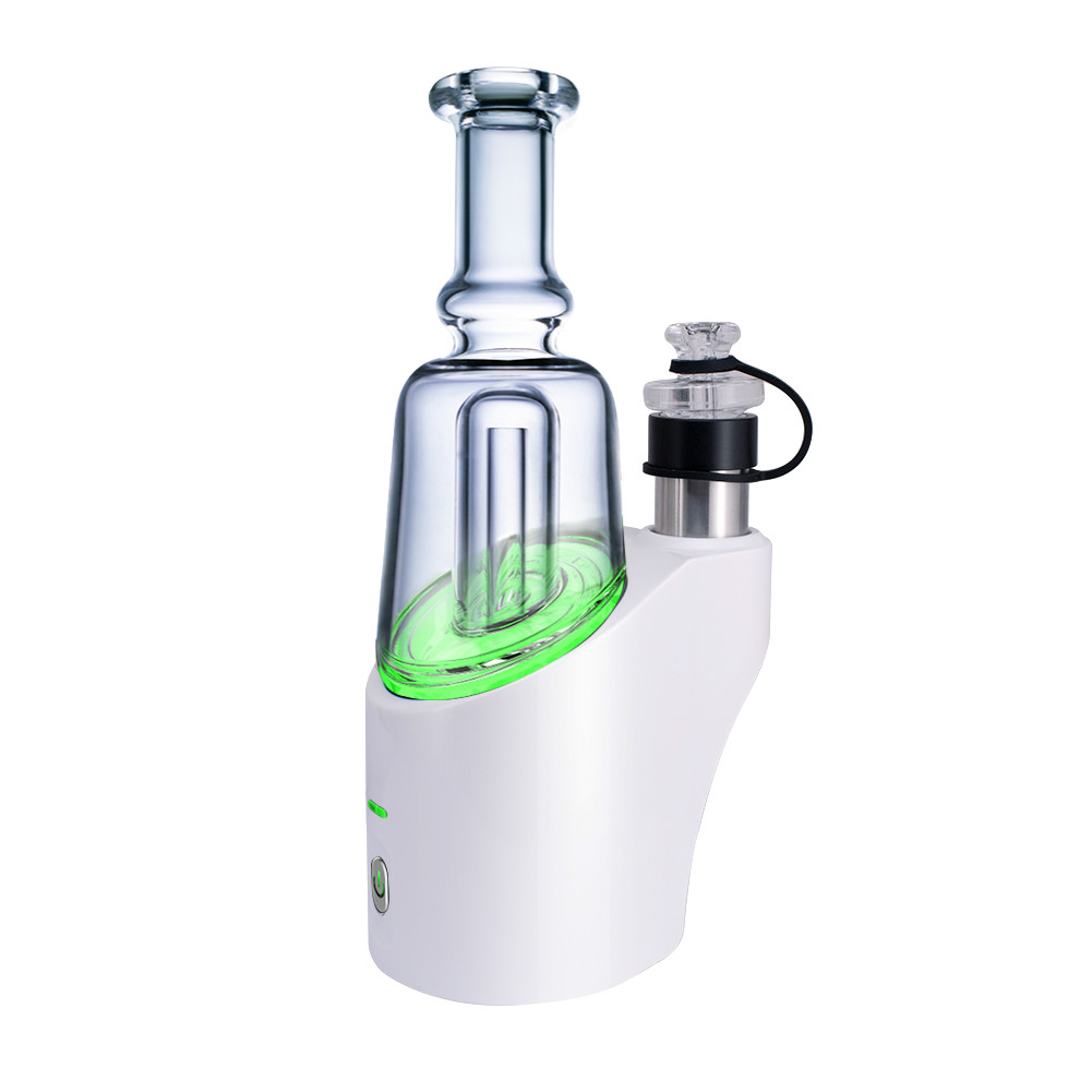 

IECIGBEST 2 In 1 Electric Dab Rig TOP E-Rig Glass Water Bubbler Dab Rig for Wax,Contains 2 X 18350 Battery