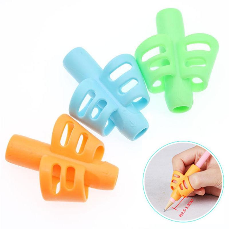 

1/2 /3/4Pcs Children's Writing Pencil Pot Holder Children Learn To Practice Silicone Pen Assisted Grip Posture Orthosis Students