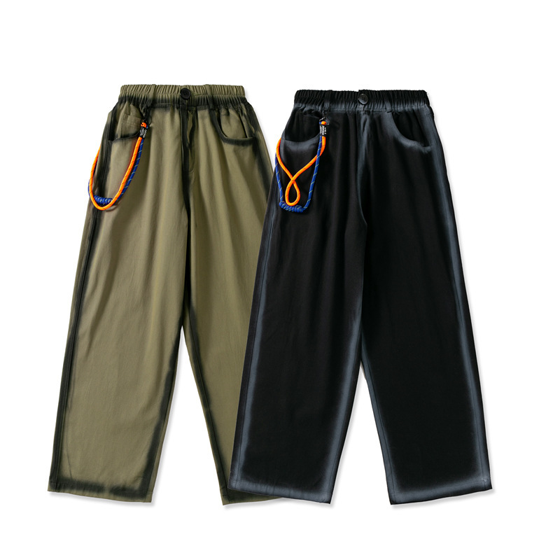 

2021 New Woven Men Comfortable Waistband Streetwear Pants Overalls Legged Chinos Pantalones Baggy Hip New 8gts, Green