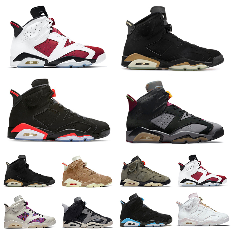 

2022 Jumpman 6 6s mens basketball shoes sneakers Carmine 2021 Black Infrared UNC Red Oreo Gold Hoops Electric Green DMP men outdoor trainers sports shoe Designer, Pay for box