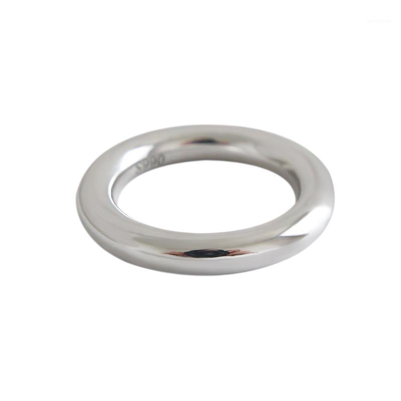

Women's Korean-Style S990 Silver Ring Ins Minimalist Smooth Ring 3.5mm Silver Wholesale1