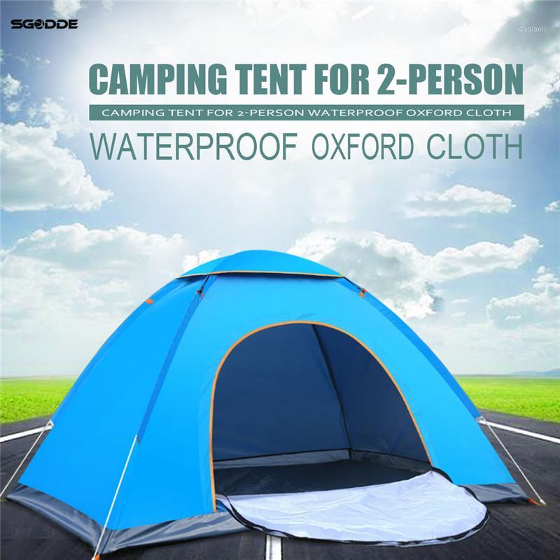 

Outdoor Portable Waterproof Anti-UV 2 Person Hiking Camping Tent Ultralight Folding Tent Pull Up Automatic Open Sun Shade1