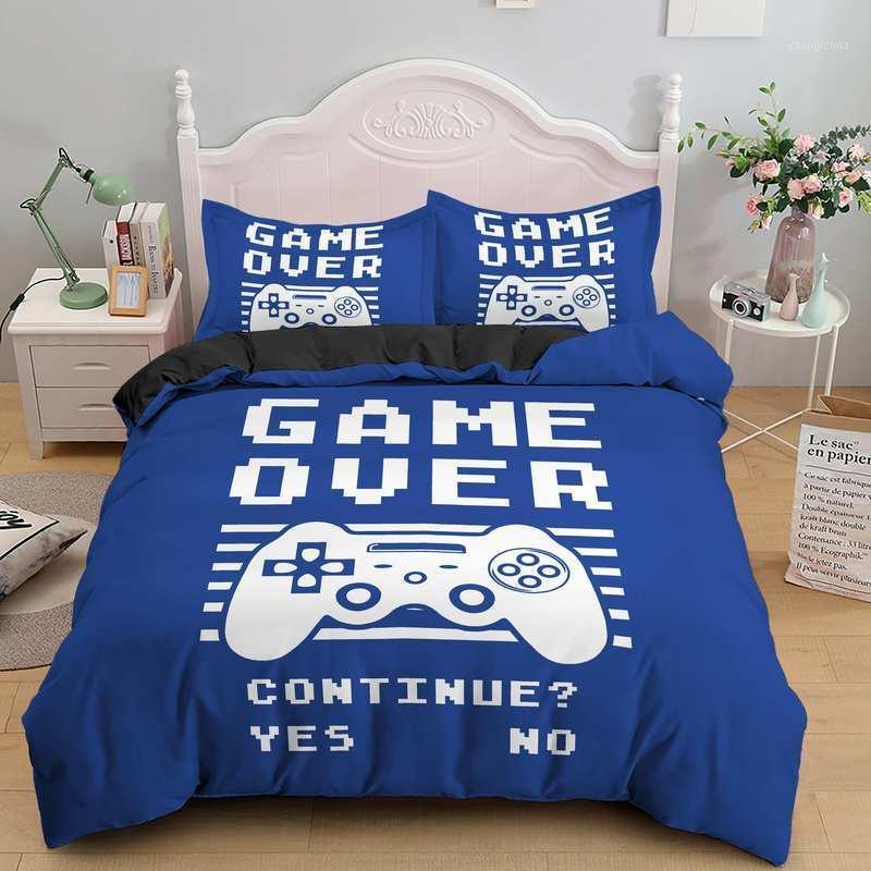 

3D Gamer Bedding Set for Boys  Comforter Cover Duvet Kids Quilt Soft Microfiber Bedspr1, H749