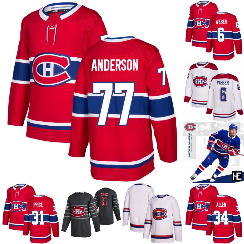 

Josh Anderson Jersey Montreal Canadiens Jake Allen Shea Weber Jonathan Drouin Brendan Gallagher Jesperi Kotkaniemi Carey Price Brett Kulak, Mens allstar gray s-xxxl