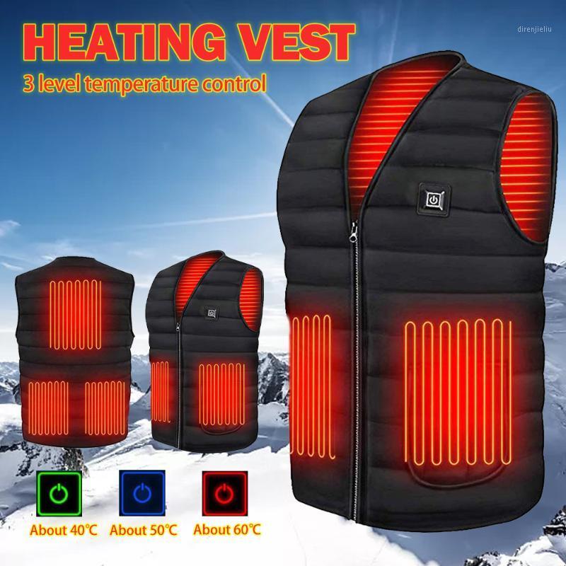 

Electric Heated Vests Men Outdoor USB Infrared Heating Vest Winter Electric Thermal Clothes Outdoor Fishing Camping Hiking Vests1, Dark grey