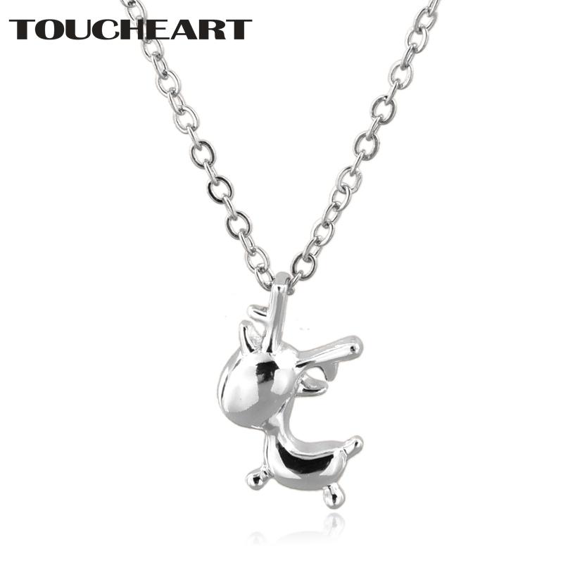 

TOUCHEART Fashion Crystal Elk Deer Necklaces&Pendants For Women Necklace Statement Chain Silver Animal Necklaces Gifts SNE190112