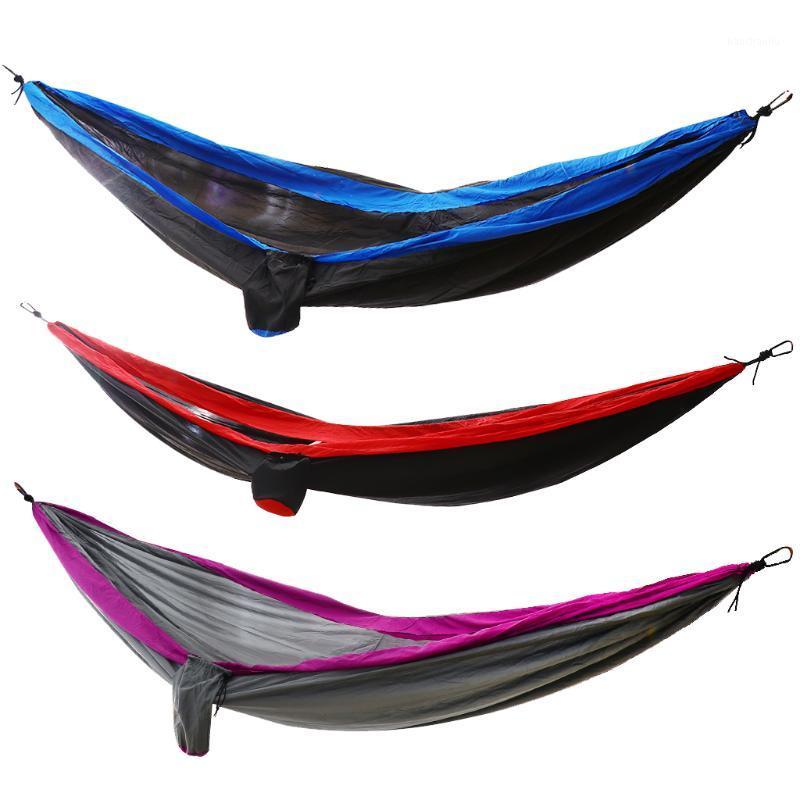

Outdoor Hanging Hammock Double People Camping Sleeping Gear 260x140cm1