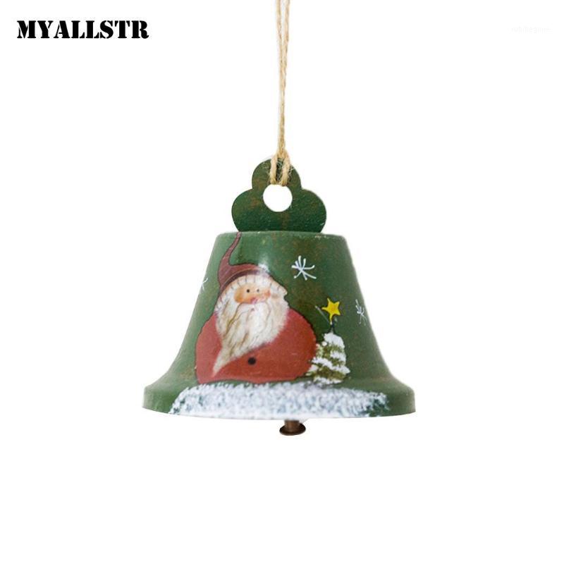 

Decorative Claus Pendants Santa Green Geometric Ornaments Snowman Red Claus Christmas Bell White Hanging With1