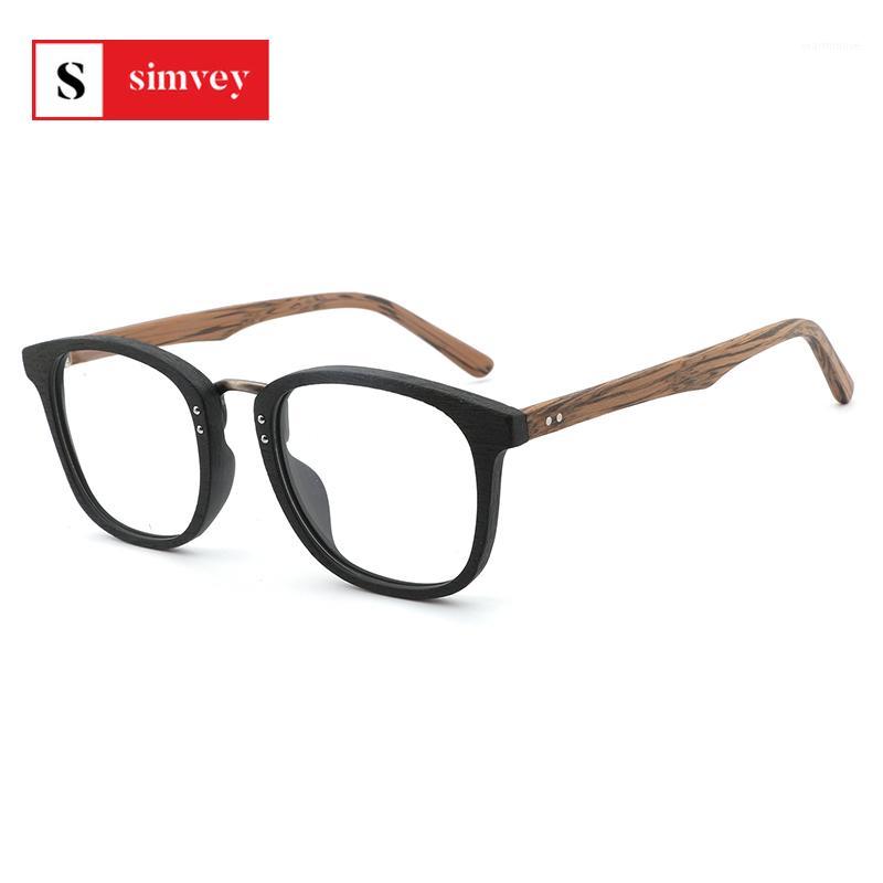 

Simvey Classic Retro Wooden Nerd Glasses Optical Frames Mens Eyewear Frames Women Prescription Glasses Frame1