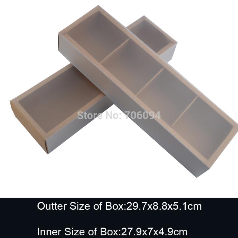 

10pcs/lot 29.7x8.8x5.1cm 350gsm Cake gift brown kraft paper box Custom DIY craft papercard box