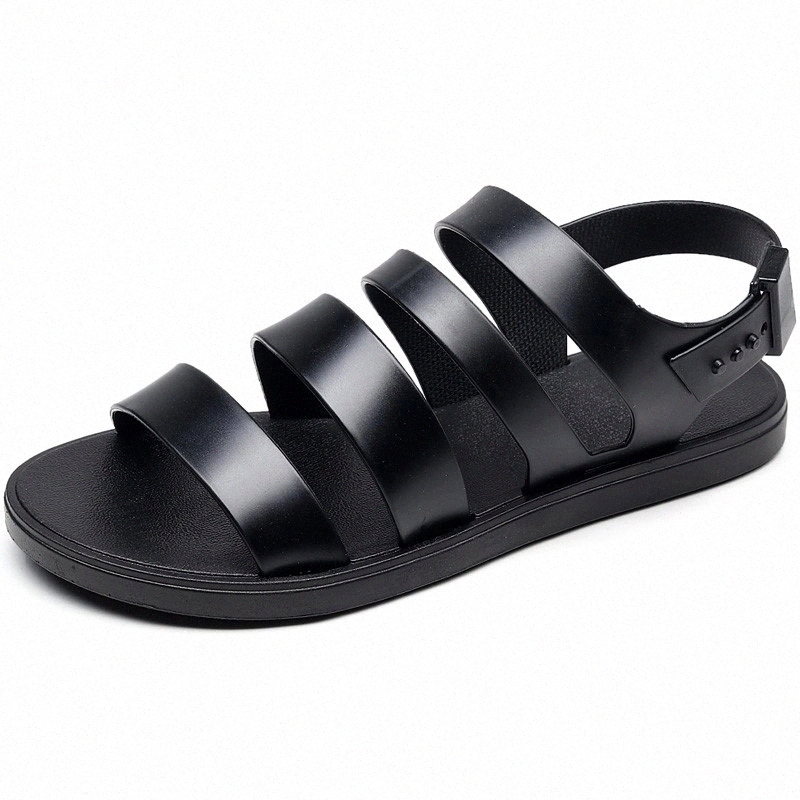

Women's Sandals Jelly Shoes Solid Color Comfortable Female Beach Shoes 2020 New Chunky Sandals For Woman Non-Slip #6D2f, Black