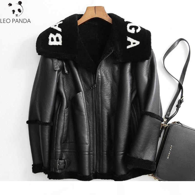 jaqueta de couro genuine leather