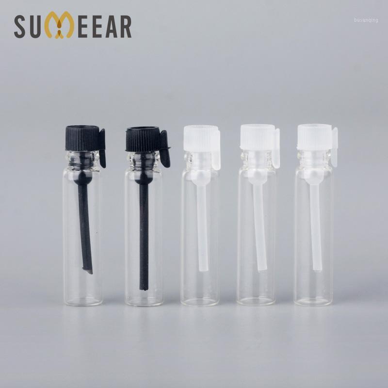 

Wholesale 100Pcs 1ml Black White Sample Perfume Bottle Refillable Glass Perfume Bottle Test Tube Essential Oils Trial Pack Tube1