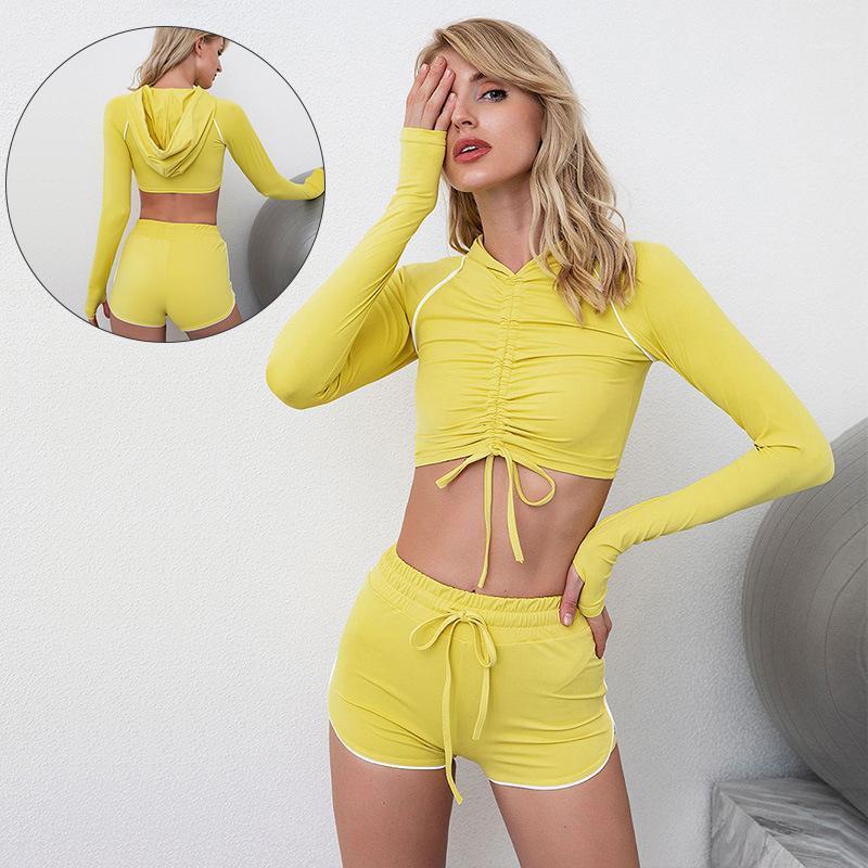 

Bandage Sports Suit Women Seamless Yoga Set Sexy Fitness Gym Yoga Suit Solid Sports Workout Set Female Hooded Sportswear1, Purple