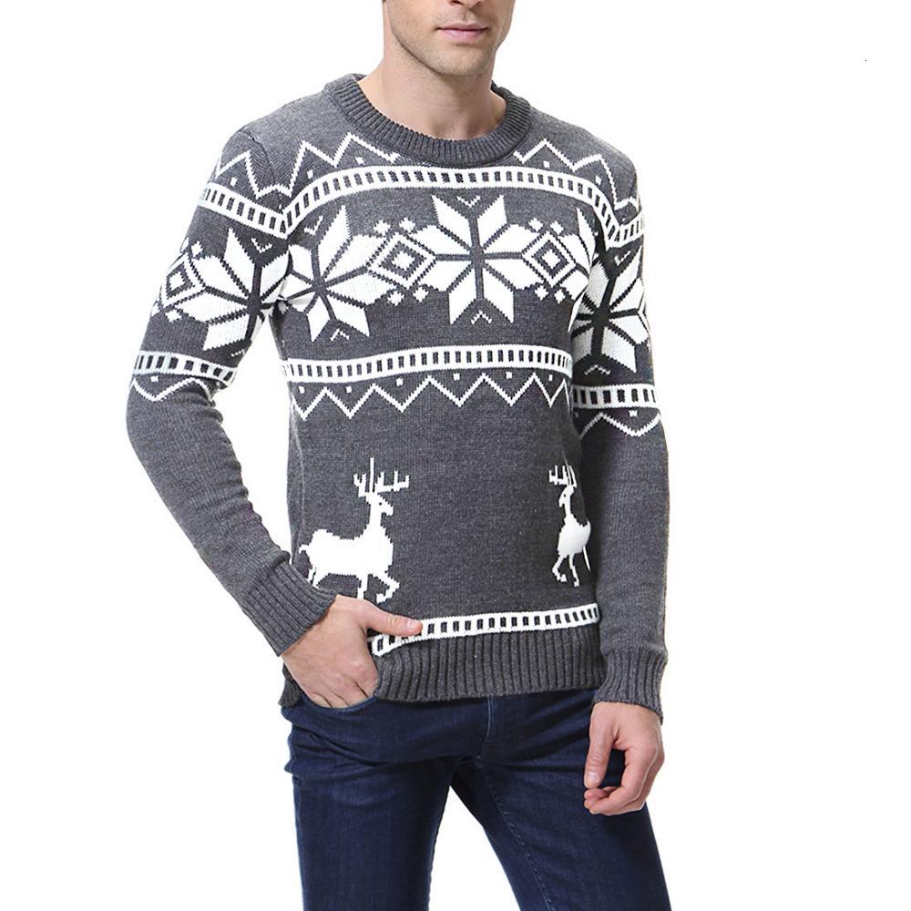 

2021 New Casual Sweater Clothing Autumn Winter Warm Men Sweaters Yp0t, Gray