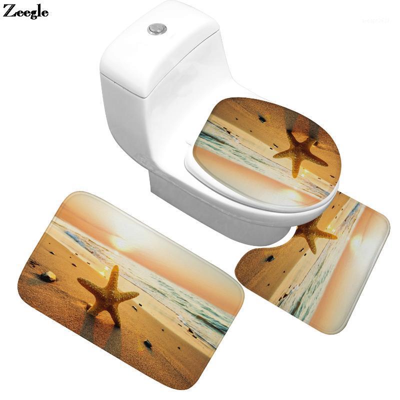 

Non-Slip Bathroom Carpet Set Absorbent Toilet Carpet Microfiber Foot Mat Bathroom Set Modern Style bath mat1