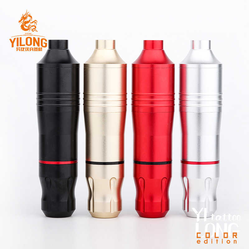 

YILONG Tattoo Pen Rotary Tattoo Machine Needle Cartridges with DC5.5 four color for choose free shipping
