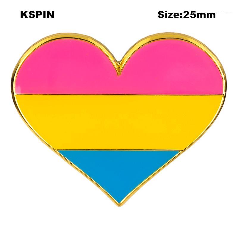 

Pansexual pride heart shaped flag lapel pin badge pin Brooch Icons XY06241