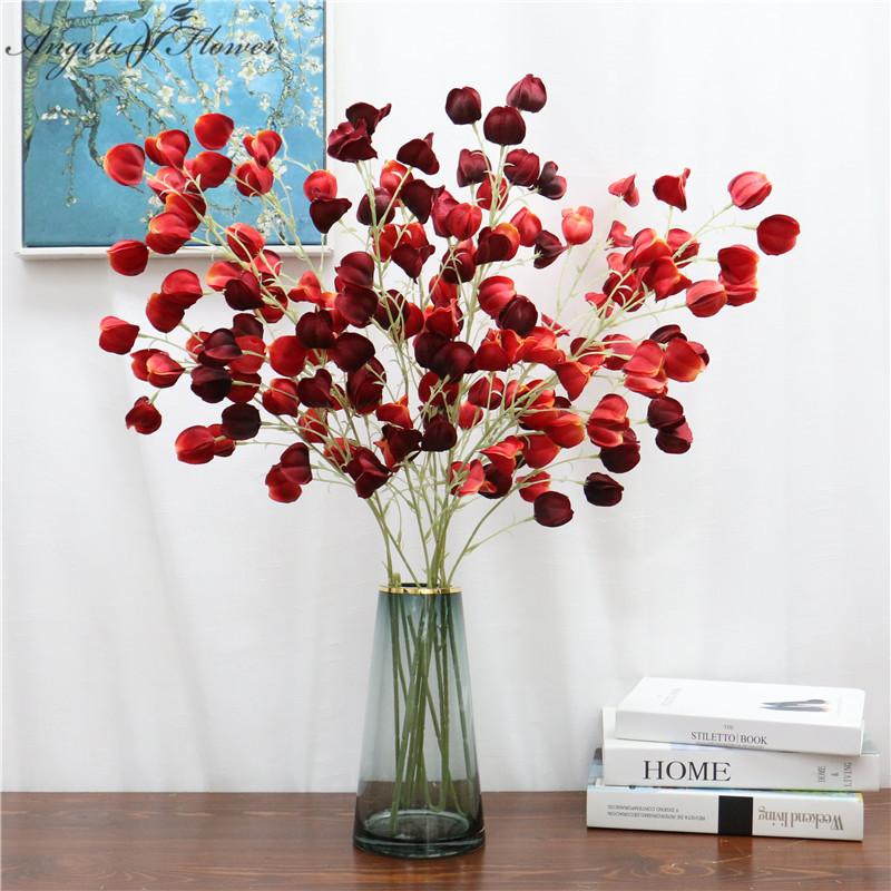 

Nordic artificial flowers wedding home decor mini lantern fruit arch holiday party supplies silk fake plants DIY Christmas gifts, Blue