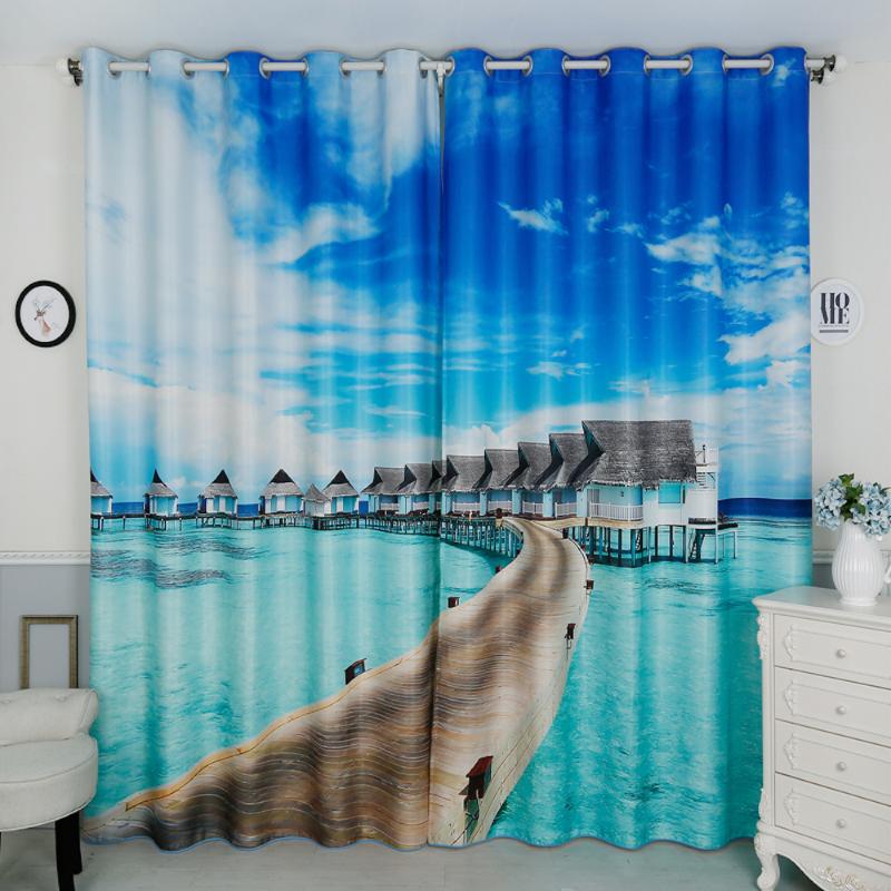 

Personal Tailor 2x Grommet Window Drapery Curtain Nursery Kid Children Room Window Valance Dressing Tulle 200 x 260cm Beach Aqua, Same pattern tulle