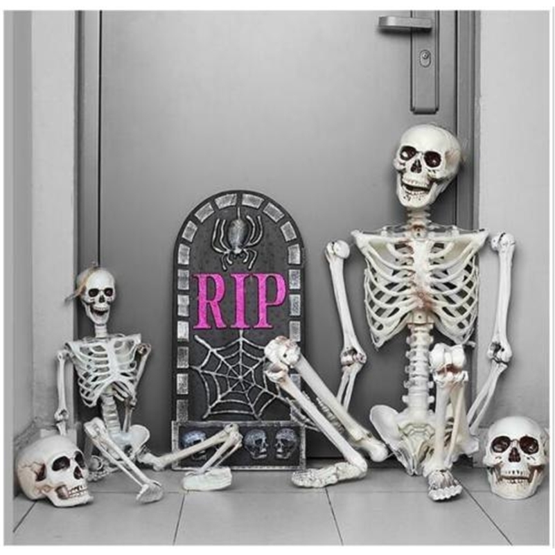 

38 Inch Halloween Prop Full Size Skeleton Skull Hand Lifelike Human Body Poseable Anatomy Model Party Festival Decor Y201006