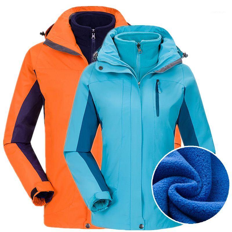 

Outdoor Hiking Jacket Men' And Women' Waterproof Detachable Fleece Windbreaker Coat Couples Camping Climbing Jacket1, Men army gren