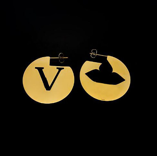 

Fashion Hoop Huggie Charm Earrings aretes for women party wedding engagement lovers gift jewelry with box