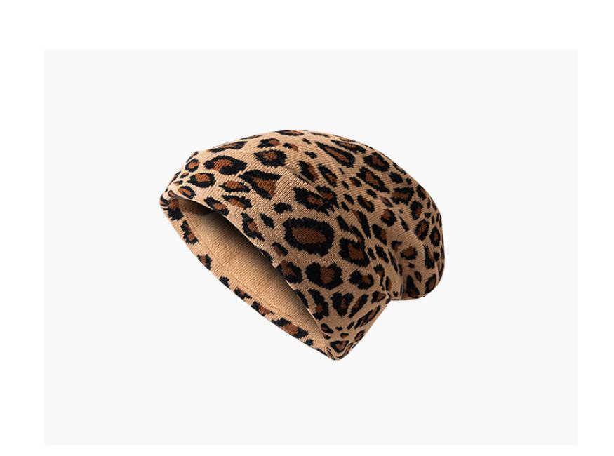 

Beanie/Skull Caps Fashion Women Hat Striped Female Beanies Skullies Casual Leopard Scarf Cap Two Used Winter Spring Warm Hats Vacation Outdo, Grey