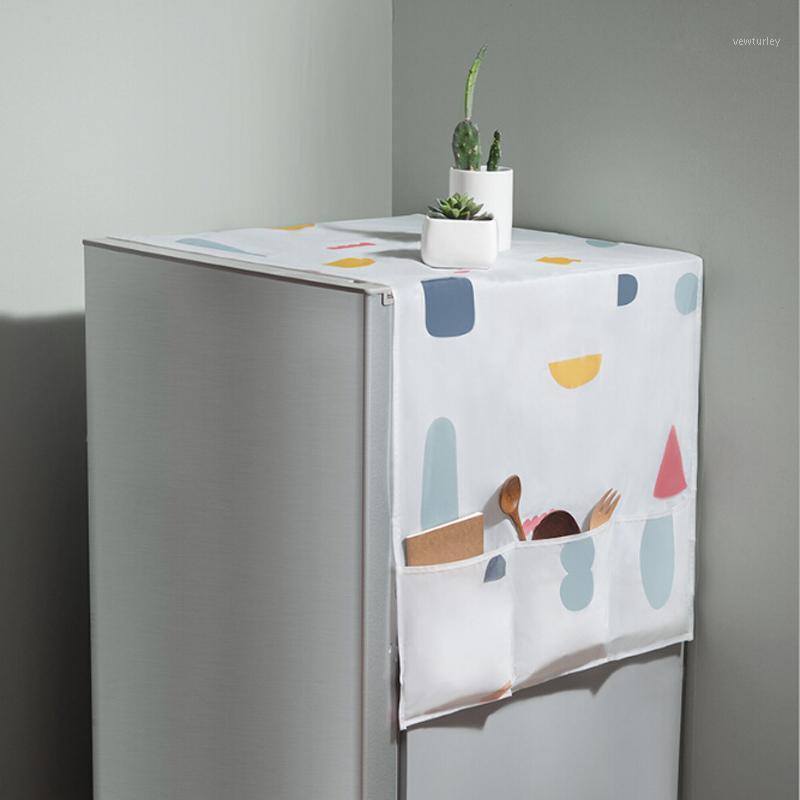 

New Fridge Pouch Organizer Storage Bags Refrigerator Dust Proof Cover Lattice Muti-Functional Dual Purpose Kitchen Tool1