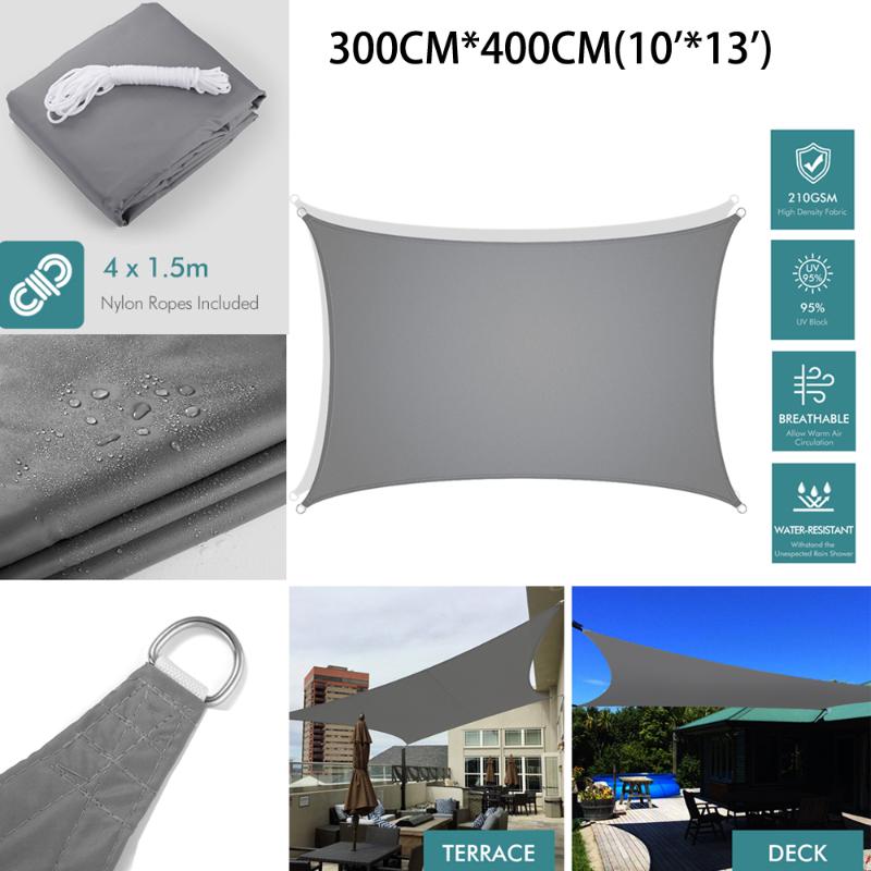 

Waterproof Sun Shelter Sunshade Sail Outdoor Canopy Garden Patio Pool Beach Car Shades Sail Awning Camping Shade Sun-Shelter