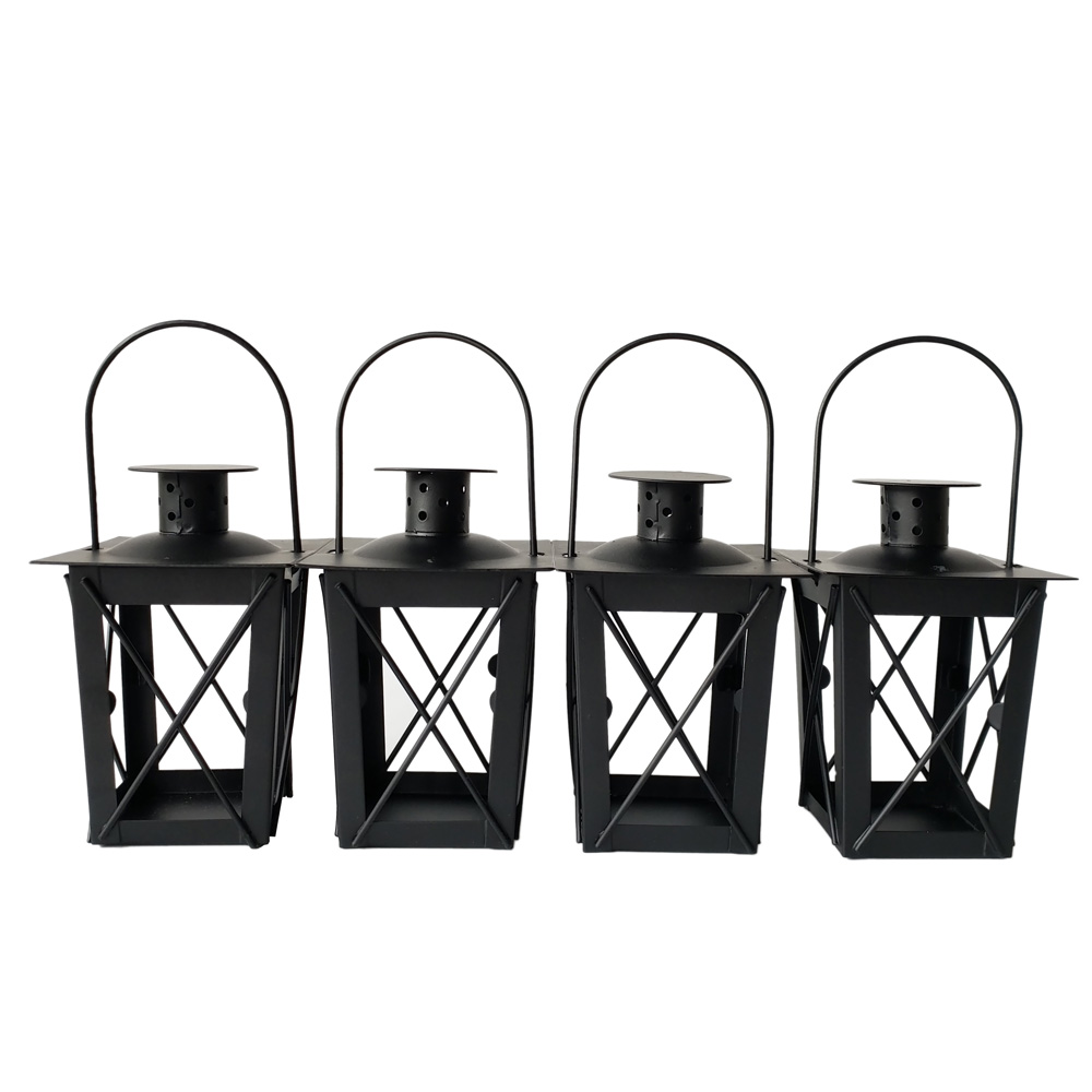 

Black Candle Holders Iron lantern Religious Activities Centerpieces Home Decoration