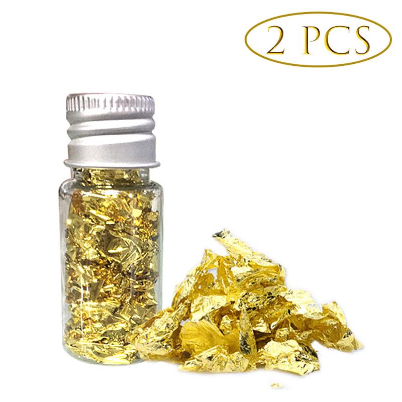 

2pcs Edible Real Gold Foil Cake Decorating Tools Gold Leaf Mask Decoration Foil Cooking Cake Chocolate Decoration