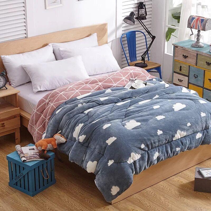 

New Twin//queen size Winter Fale patchwork Thick warm Quilt Duvet bedroom Luxury Printed Blanket quilts Bedding Comforter1, As the picture shows