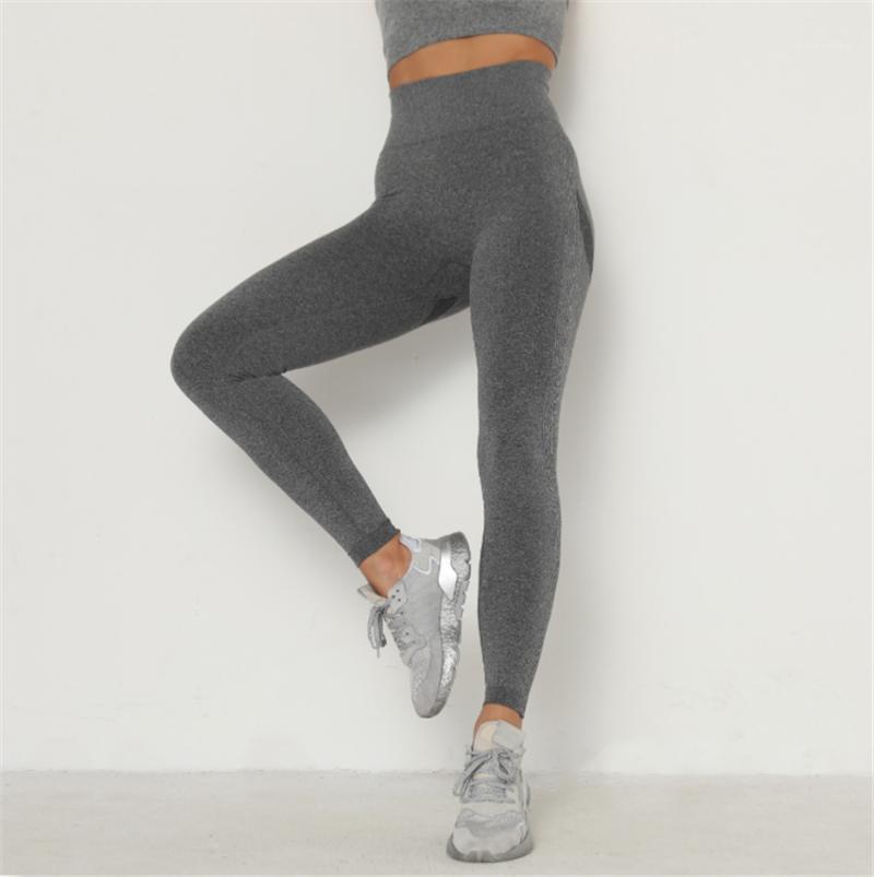 

Yoga pants buttocks lifting training suit fitness high waist leggings tummy control seamless energy gym running sportswearDS501, Black pants