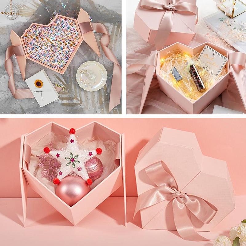 

1Pc Heart Shaped Gift Box Creative Christmas Present Case Candy Box Valentine's Day Gift