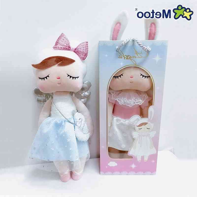 

34cm Original Metoo Dolls Stuffed Toys Girls Baby Cute Rabbit Beautiful Angel Angela Plush Animals For Kids, Single box