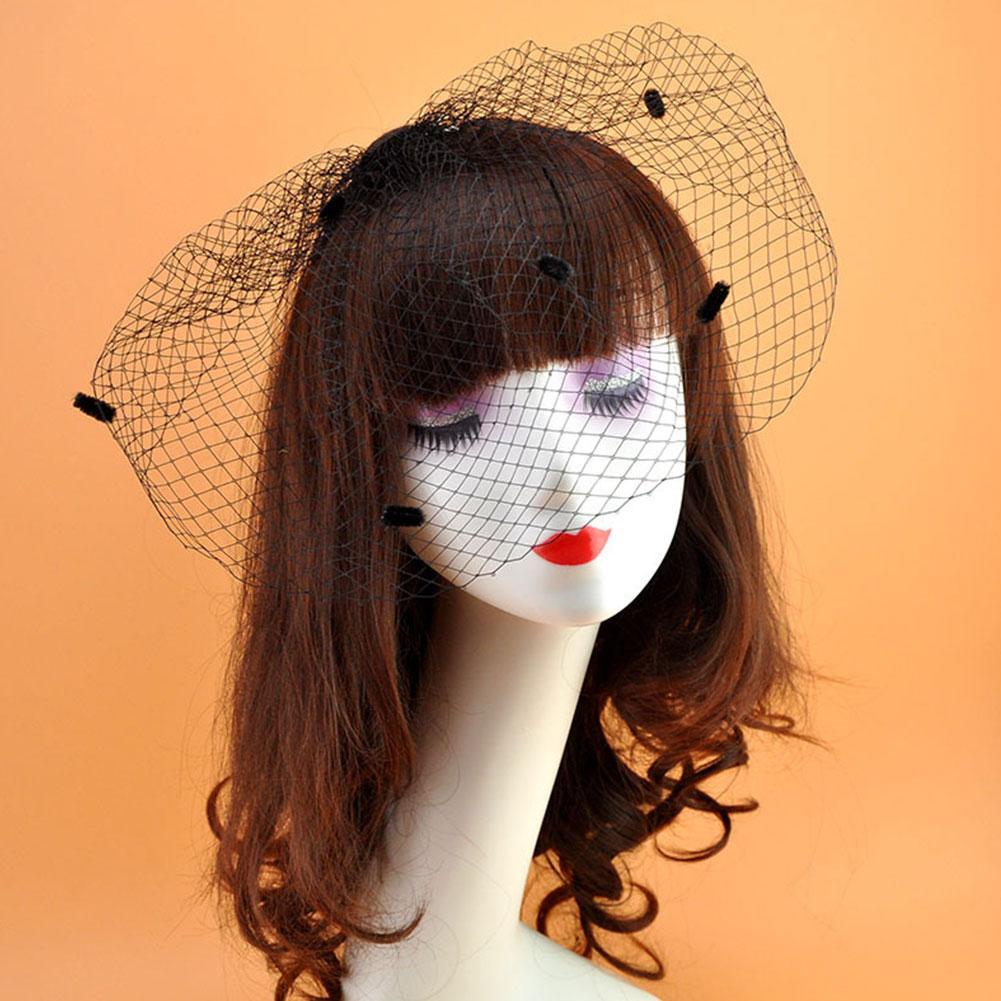 

New Black Ivory Bridal Net Birdcage Veils Charming Wedding Veil Hats Halloween Hats Fascinator Face Veils
