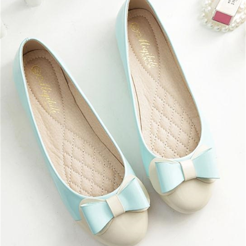 

2021 Women's Shoes in Spring and Autumn New Style Flat Bottom Round Head Bowknot@2187 ECS9, Black