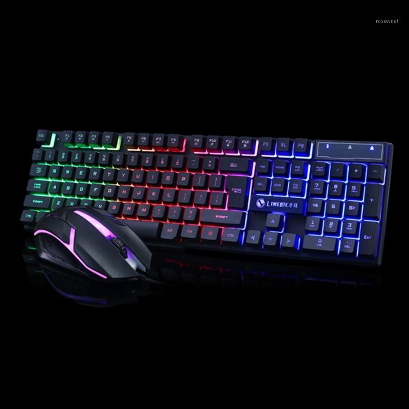 

GTX300 USB Wired 104 Keys RGB Backlight Ergonomic Gaming Mouse Keyboard Set R9CB1