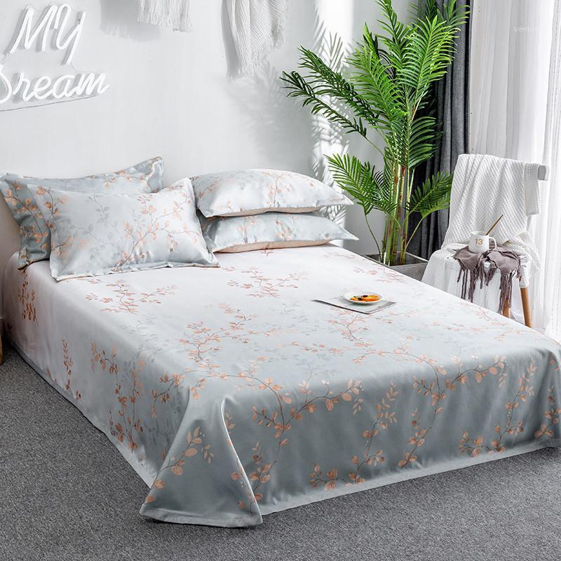 

Cilected Summer Cool Bed Sheets With Pillow Cover Three-Piece Printed Ice Silk Bed Sheets Dorm Mattress Protector Flat Sheet1, Color3