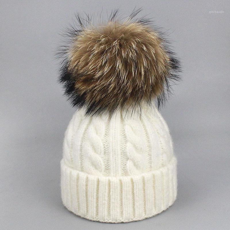 

Ladies Winter Warm Knitted Hat Outdoor Hat Knitted Woolen Beanie Straight Hair Ball Socket Head Wholesale1
