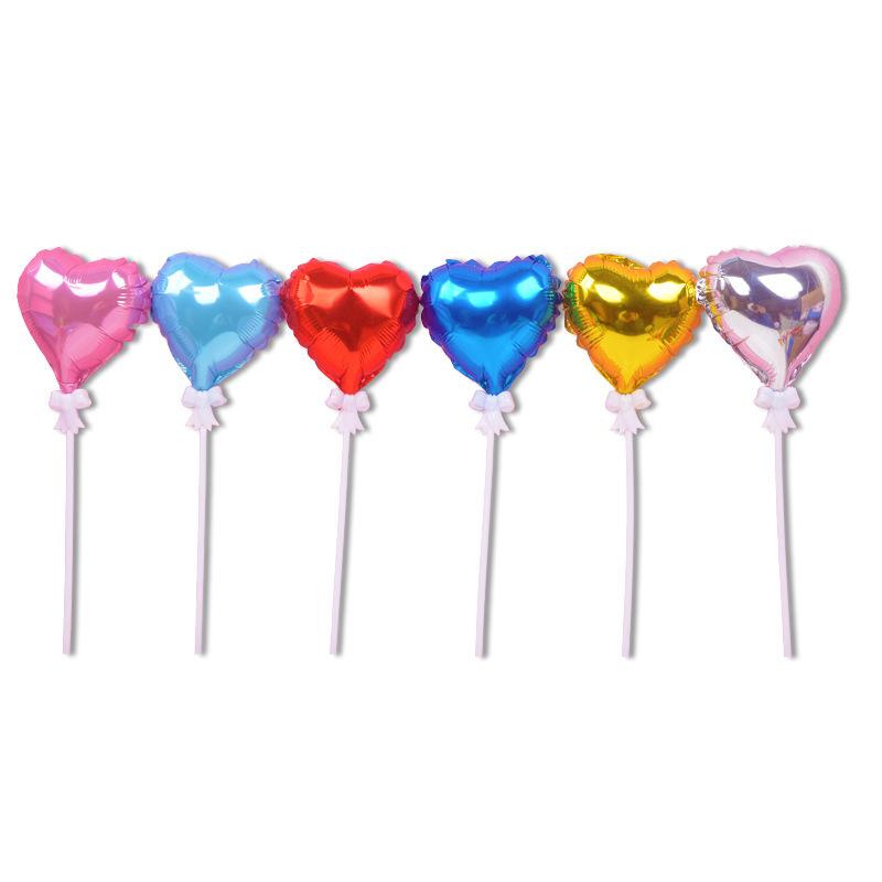 

5pcs/lot Love Heart Balloon 5inch Cake Topper Happy Birthday Party Wedding Decoration Kids Gifts Baby Shower
