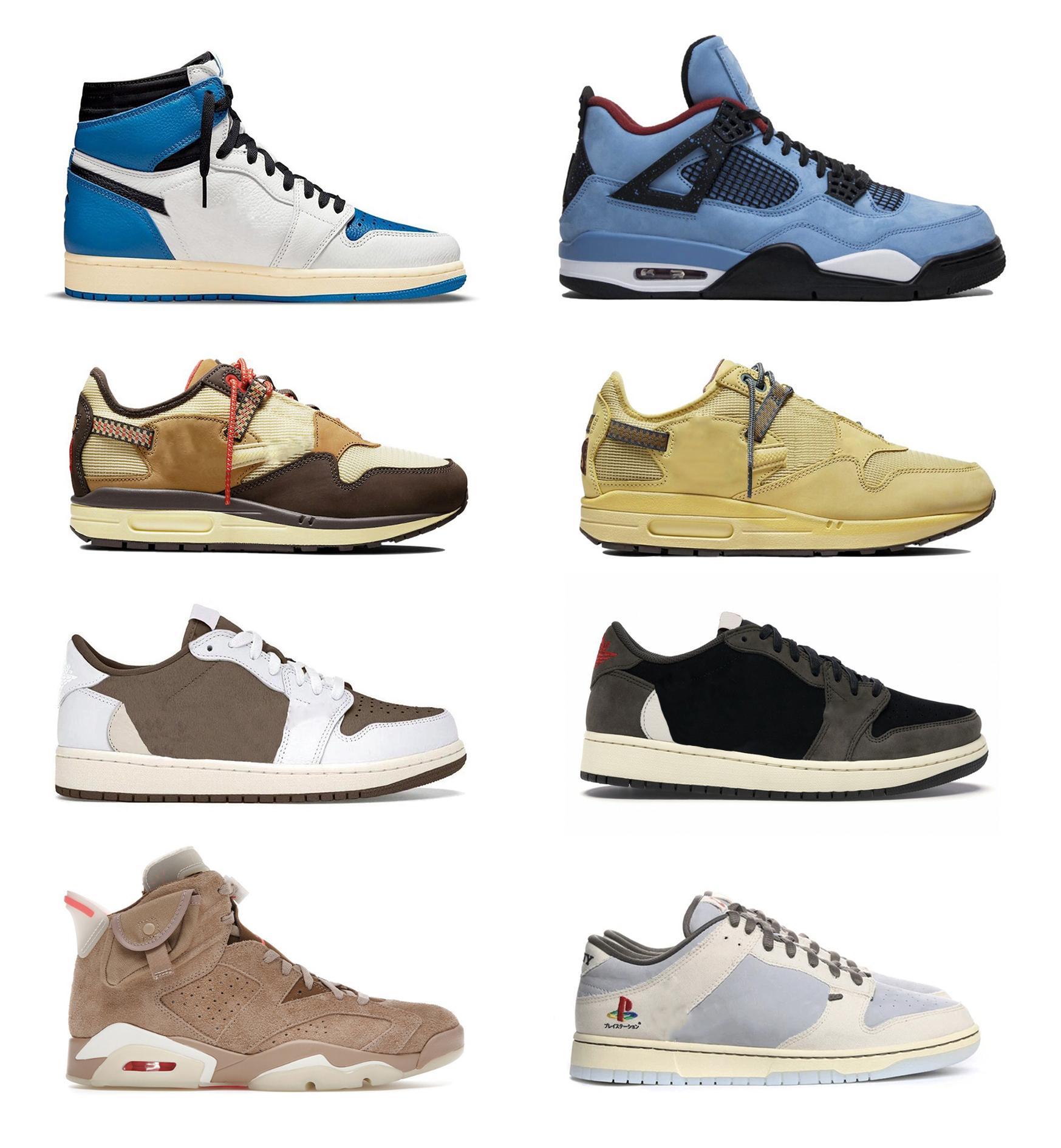 

2022 Authentic 1 1s Travis High OG Low Reverse Mocha Outdoor Shoes Cactus Jack Scott Military Blue Saturn Gold Baroque Brown Men Women Sport