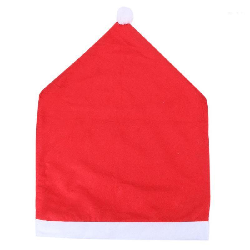 

Soft Red Non-woven Christmas Chair Cover Set Christmas Table Decoration1