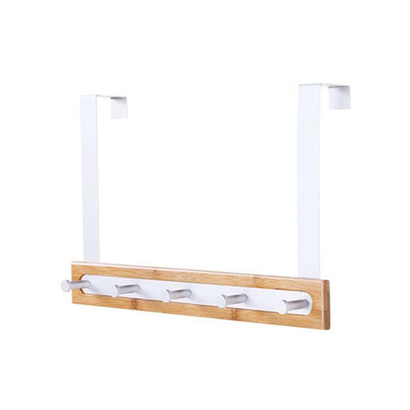 

Home Organizer Towels Traceless Kitchen Coat Door Hook Rack Rear Durable Nail Free Heavy Duty Bedroom Storage