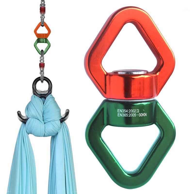 

30KN Yoga Accessories Universal Ring Gimbal Ring Rotary Connector Rope Swivel Connector Rotational Hammock Swing Spinner1, Red